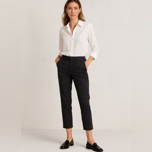 Nili Lotan Black Crop Pants Size 4 Women’s Cotton Blend Trousers Casual Chic